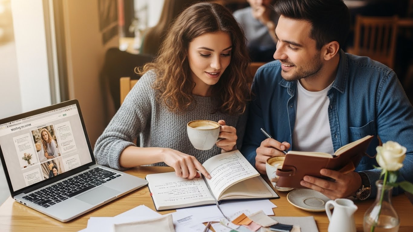 평택웨딩박람회 웨딩박람회 참가 업체와 상담 장면